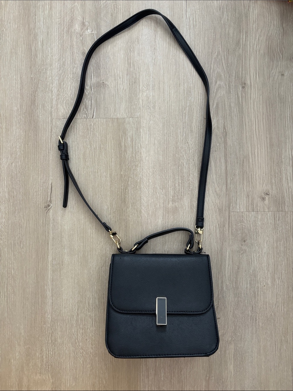 Classic Black Crossbody Top-Handle Bag
